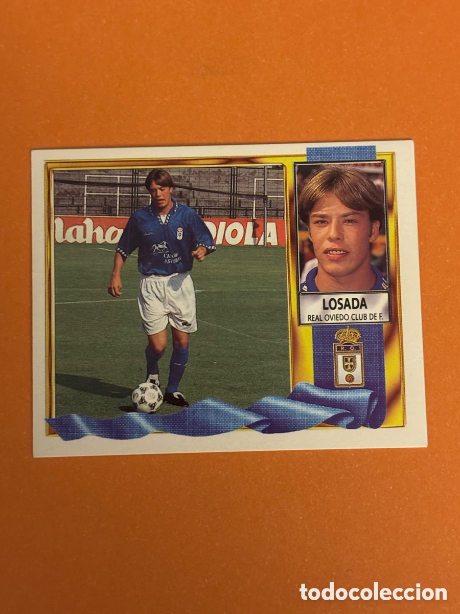 Cromos de f&uacute;tbol: Losada Coloca Oviedo 95 96. Liga Este 1995 1996. Sin pegar.