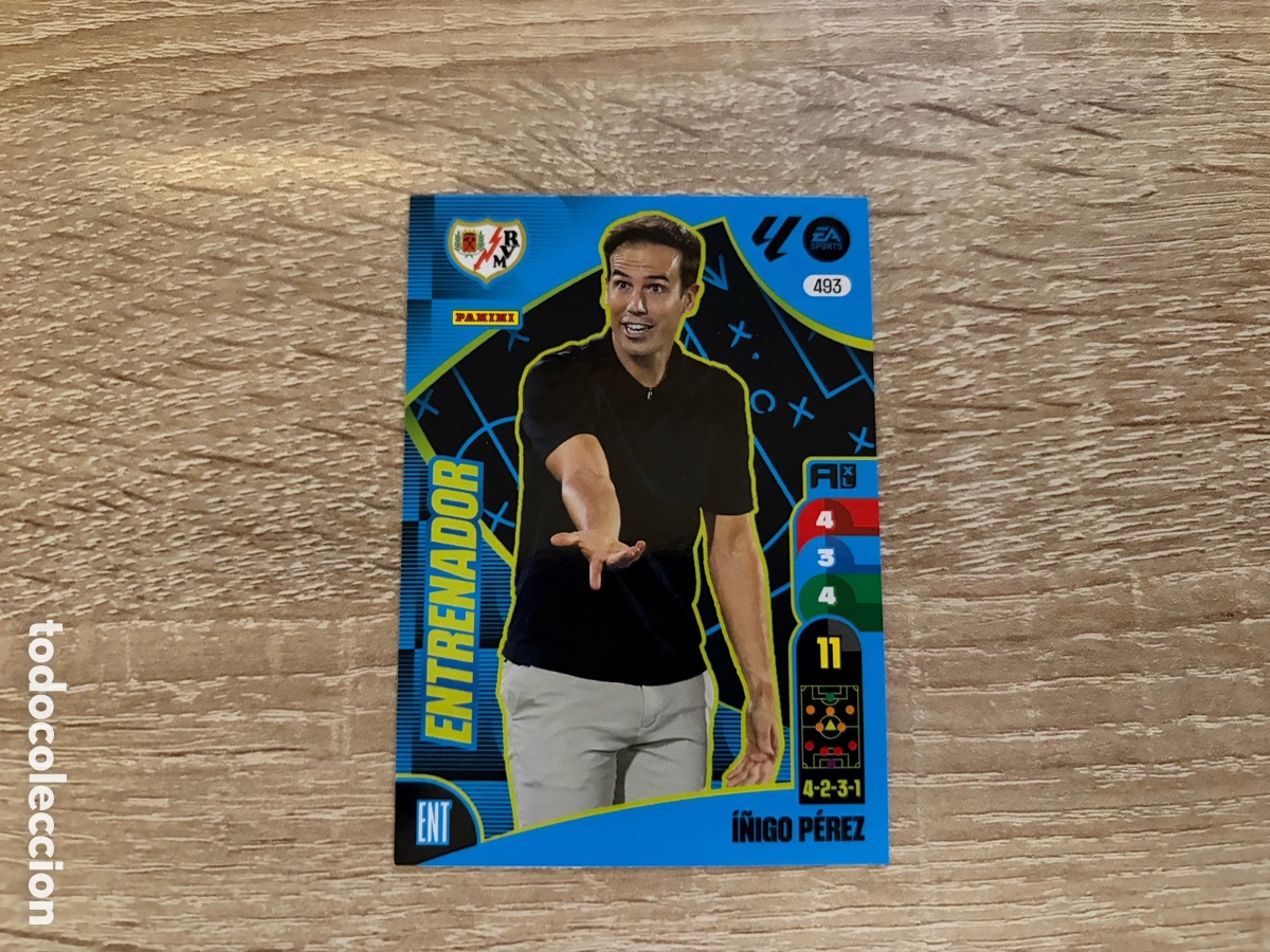 Cromos de f&uacute;tbol: 493 &Iacute;&Ntilde;IGO P&Eacute;REZ ENTRENADOR ADRENALYN XL 2024 2025 24 25 RAYO VALLECANO
