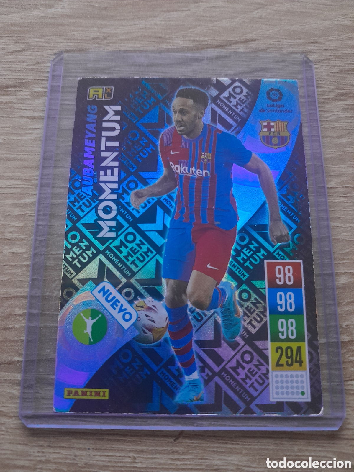 Cromos de f&uacute;tbol: Adrenalyn xl 2021 2022 liga barcelona aubameyang Nuevo momentum