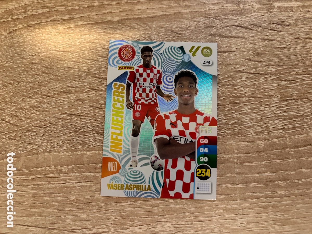 Cromos de f&uacute;tbol: 423 YASER ASPRILLA INFLUENCERS ADRENALYN XL 2024 2025 24 25 GIRONA FC