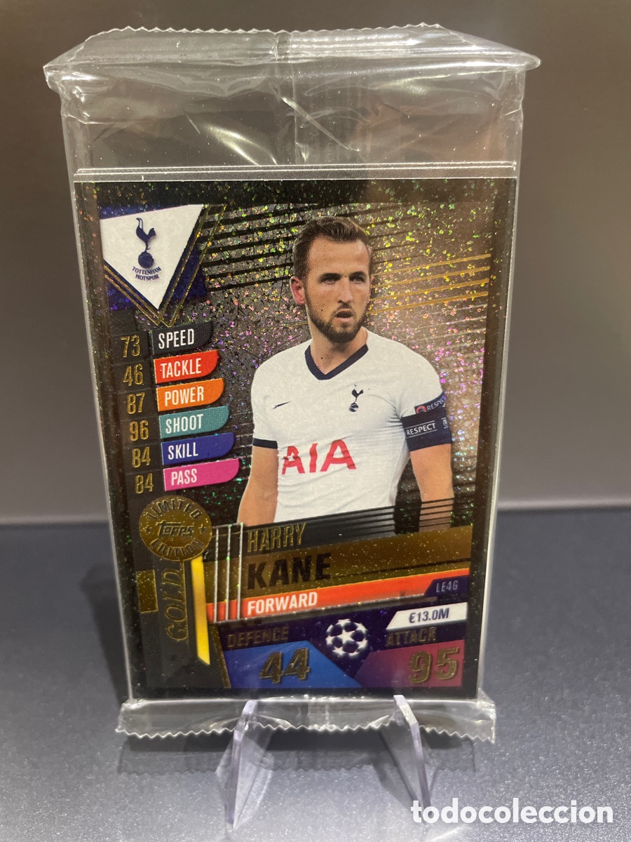 Figurine di Calcio: Pack 16 cards & Harry Kane LE4G Gold Edicion Limitada Match Attax 101 2019-20
