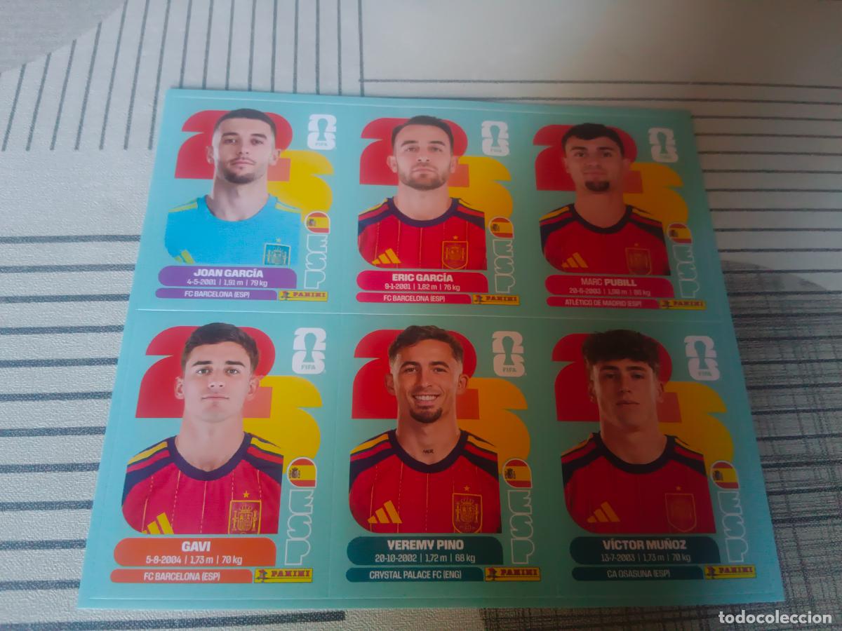 Cromos de f&uacute;tbol: L&Aacute;MINA REVISTA JUG&Oacute;N 232 ACTUALIZACI&Oacute;N MUNDIAL 2026 + 6 CROMOS JON GARCIA ERIC GARCIA GAVI .....