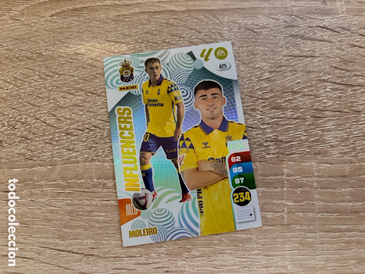 Cromos de f&uacute;tbol: 425 MOLEIRO INFLUENCERS ADRENALYN XL 2024 2025 24 25 UD LAS PALMAS