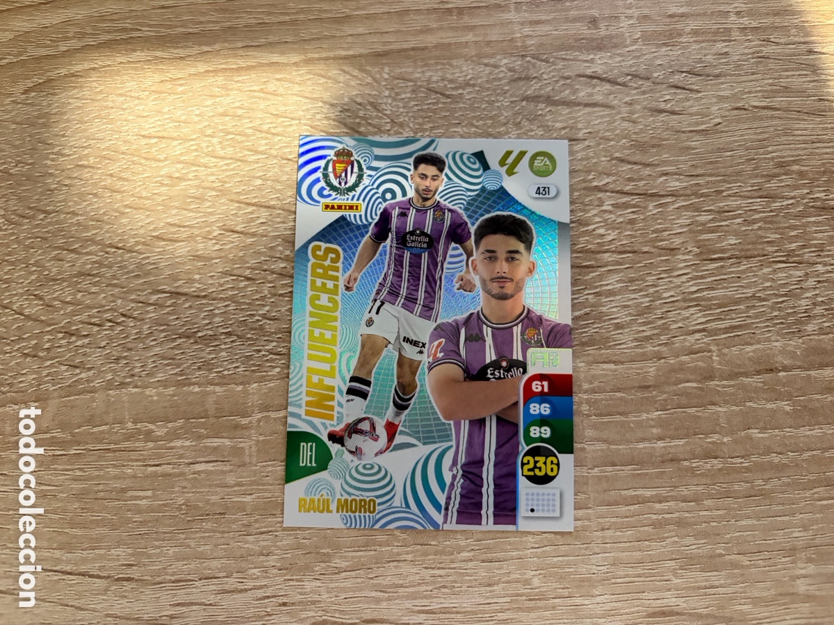 Cromos de f&uacute;tbol: 431 RA&Uacute;L MORO INFLUENCERS ADRENALYN XL 2024 2025 24 25 REAL VALLADOLID