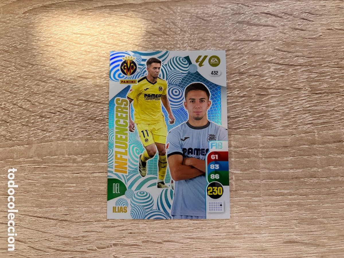 Cromos de f&uacute;tbol: 432 ILIAS INFLUENCERS ADRENALYN XL 2024 2025 24 25 VILLARREAL CF