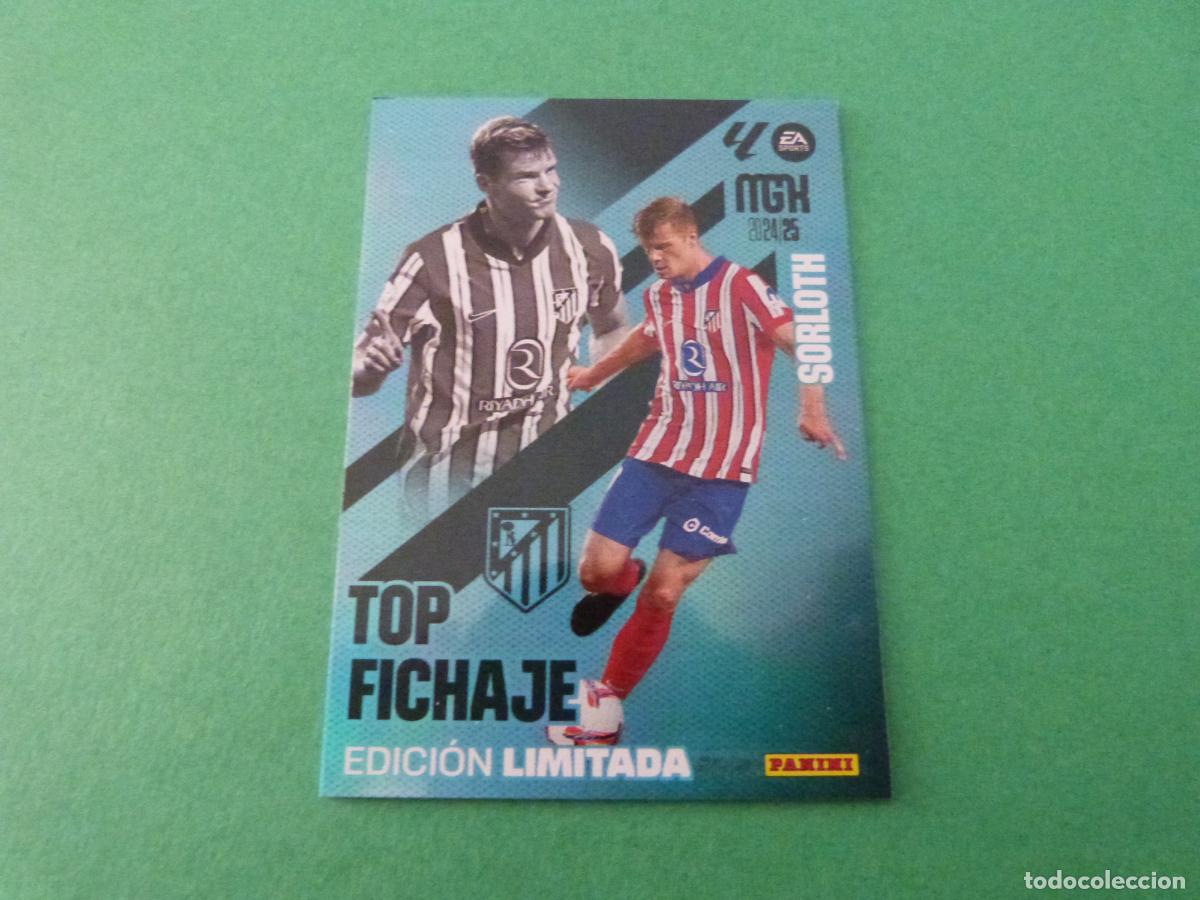 Cromos de f&uacute;tbol: TRADING CARD FUTBOL SORLOTH ATLETICO DE MADRID EDICION LIMITADA LIGA MEGACRACKS 2024-2025/24-25