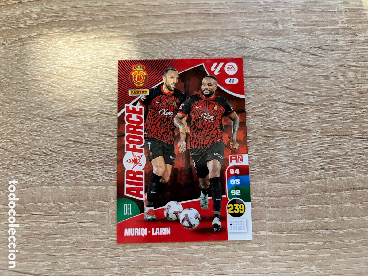 Cromos de f&uacute;tbol: 411 MURIQI - LARIN AIR FORCE ADRENALYN XL 2024 2025 24 25 RCD MALLORCA