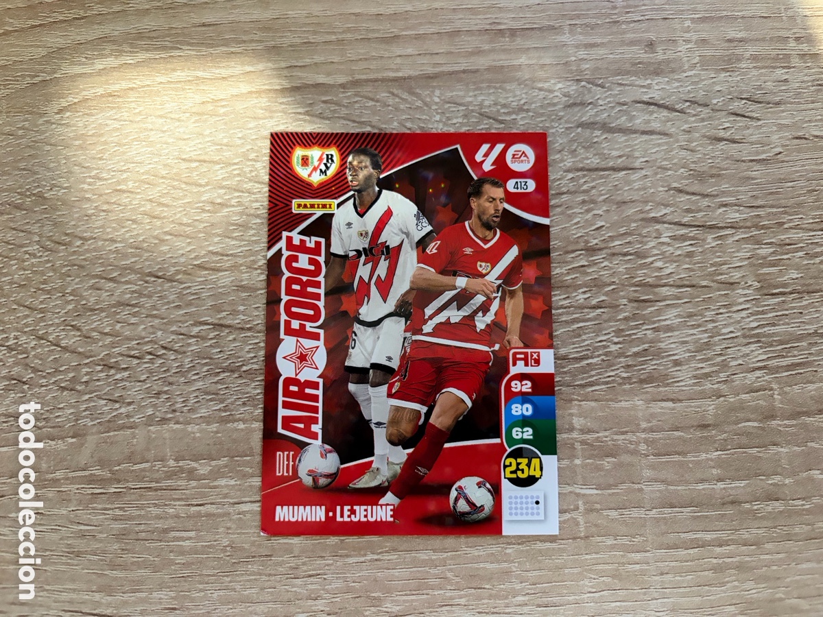 Cromos de f&uacute;tbol: 413 MUMIN - LEJEUNE AIR FORCE ADRENALYN XL 2024 2025 24 25 RAYO VALLECANO