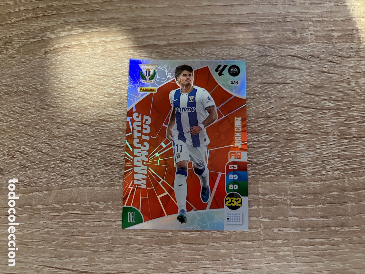 Cromos de f&uacute;tbol: 438 JUAN CRUZ IMPACTOS ADRENALYN XL 2024 2025 24 25 CD LEGAN&Eacute;S
