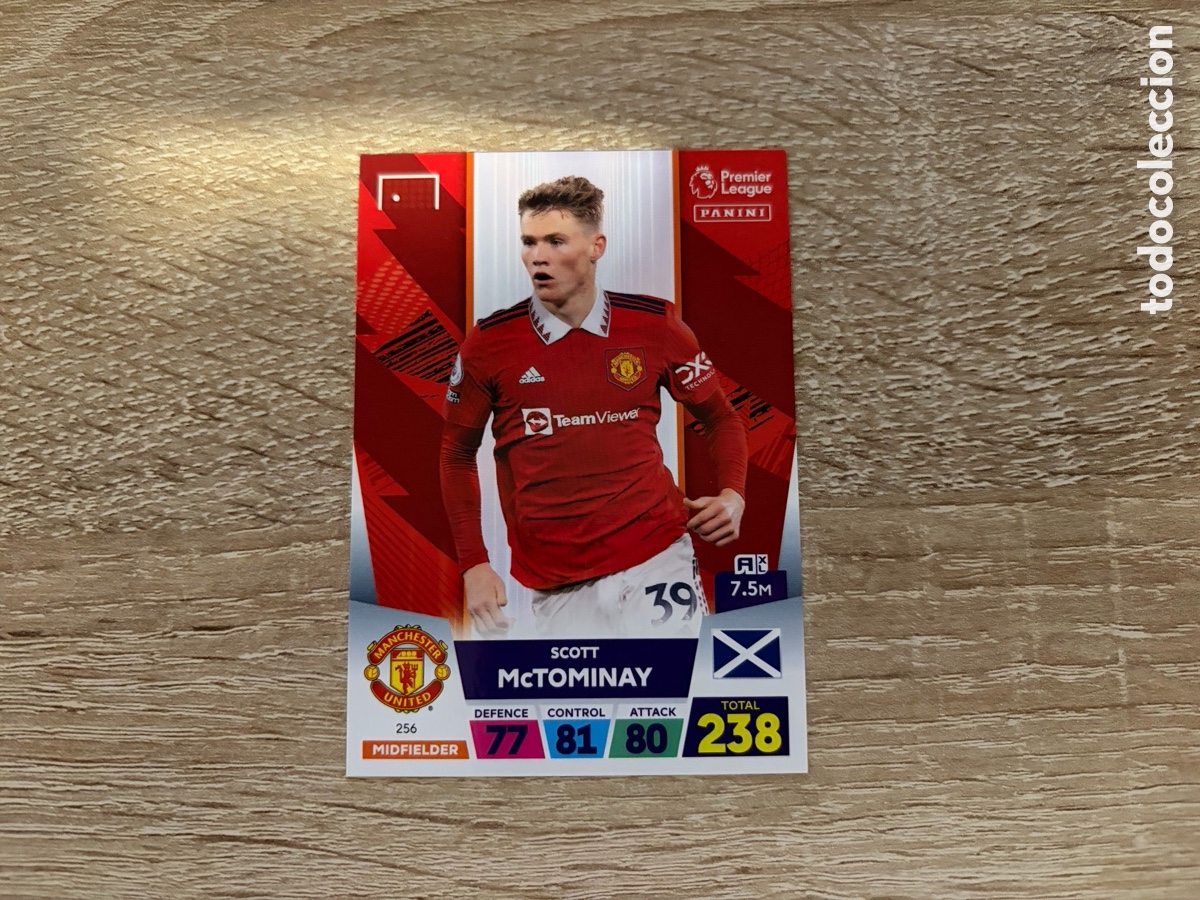 Cromos de f&uacute;tbol: 256 SCOTT MCTOMINAY ADRENALYN XL PREMIER LEAGUE 2023 MANCHESTER UNITED