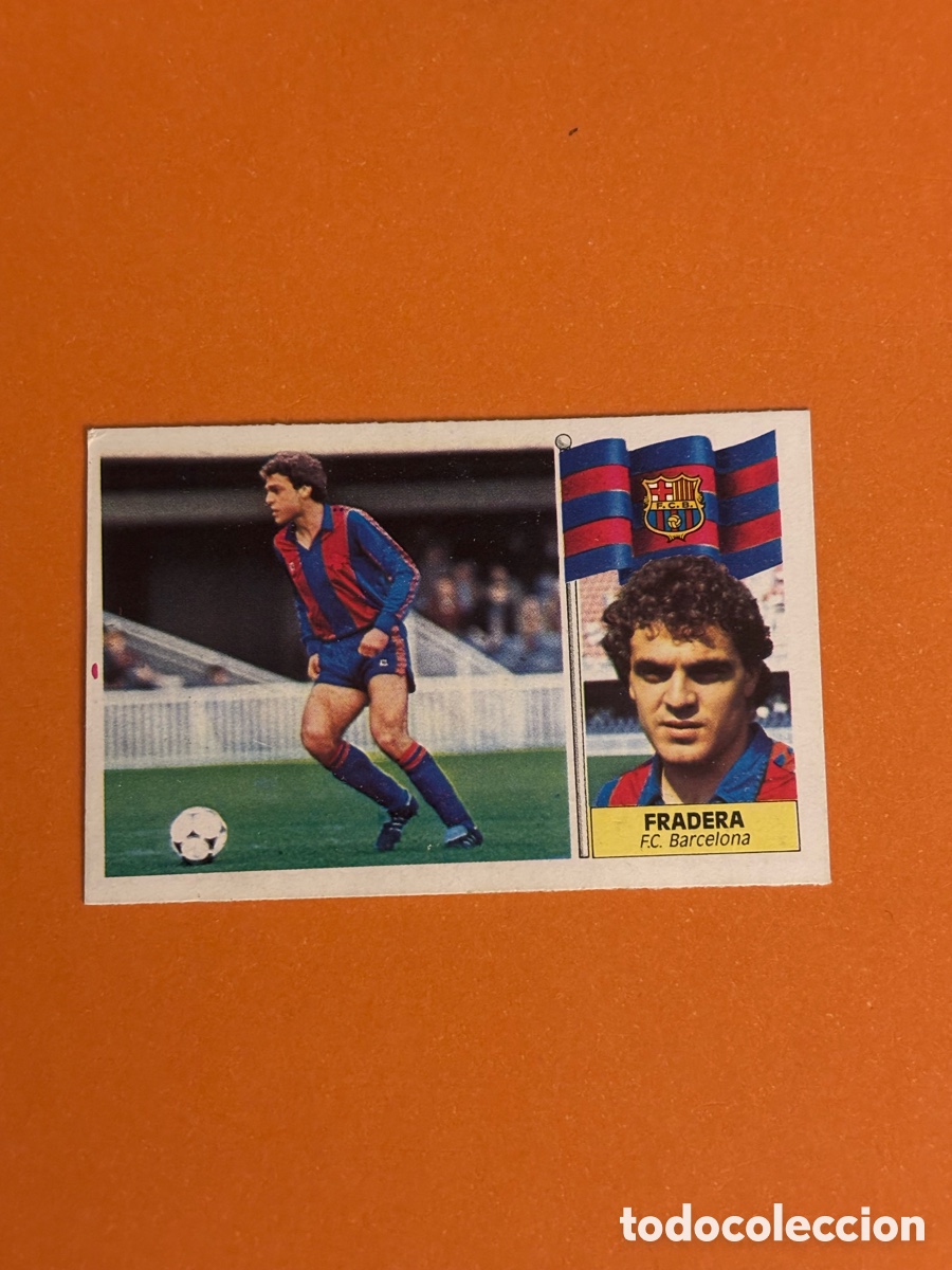 Cromos de f&uacute;tbol: Fradera Coloca Barcelona 86 87. Liga Este 1986 1987. Sin Pegar.