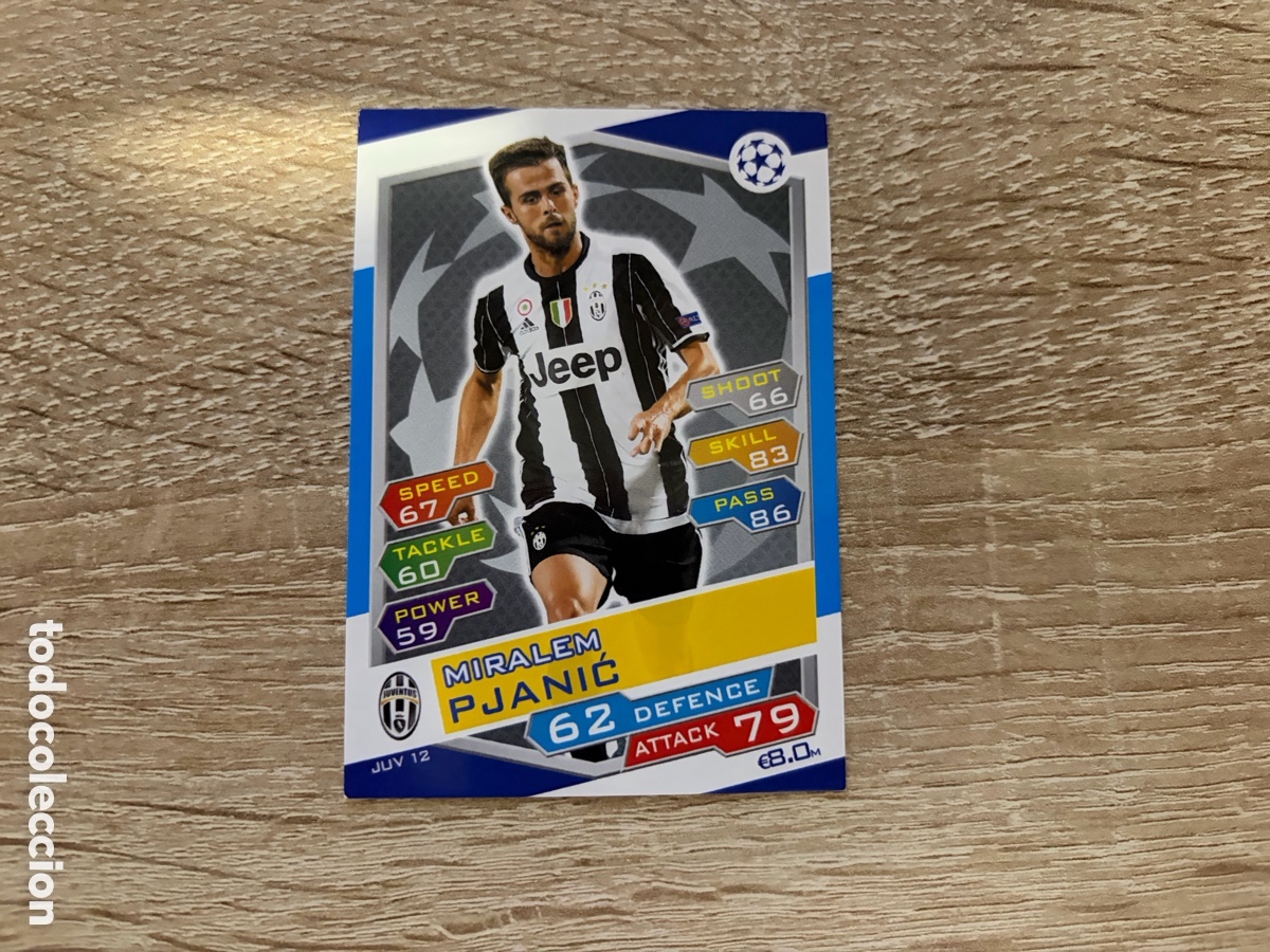 Cromos de f&uacute;tbol: JUV 12 MIRALEM PJANIC TOPPS MATCH ATTAX CHAMPIONS LEAGUE 2016-2017 JUVENTUS