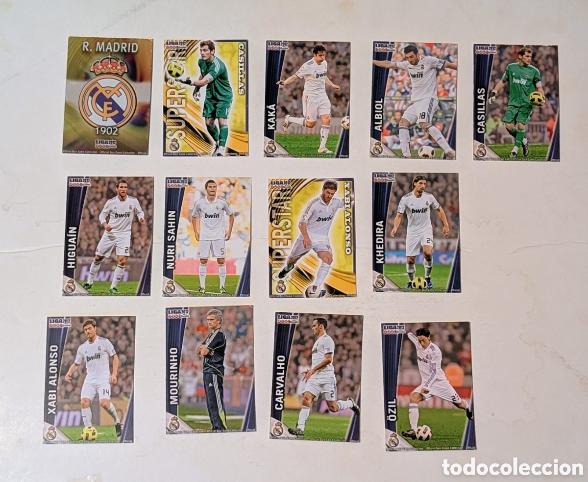 Cromos de f&uacute;tbol: Cromos F&uacute;tbol Real Madrid Liga 2012. Mumdicromo