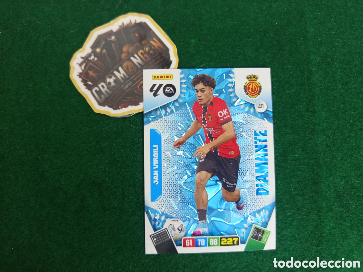 Fu&szlig;ball-Sticker: ❇️ CROMO ⚽ CARD JAN VIRGILI DIAMANTE 411 ADRENALYN XL 25 26 2025 2026 - MALLORCA ❇️