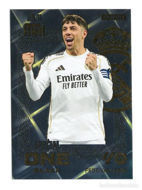 Cromos de f&uacute;tbol: FEDE VALVERDE SPECIAL ONE BLACKREAL MADRID MEGACRACKS 2026 2027 26 27 MGK PANINI