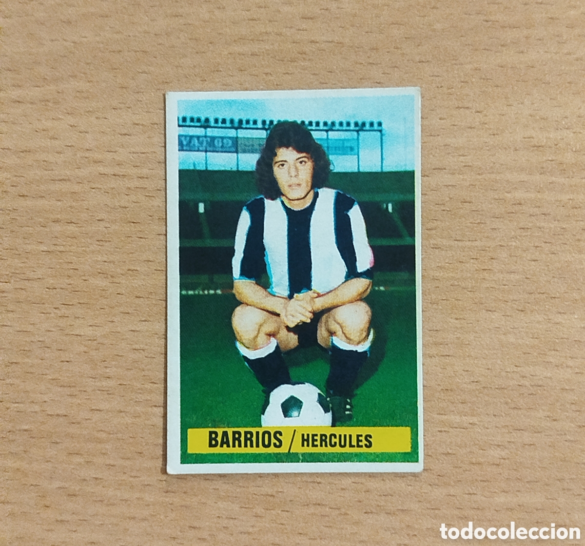 Cromos de f&uacute;tbol: SIN PEGAR &Uacute;LTIMOS FICHAJES 7 BARRIOS H&Eacute;RCULES 74 75 1974 1975 ESTE CROMO NUNCA PEGADO FICHAJE