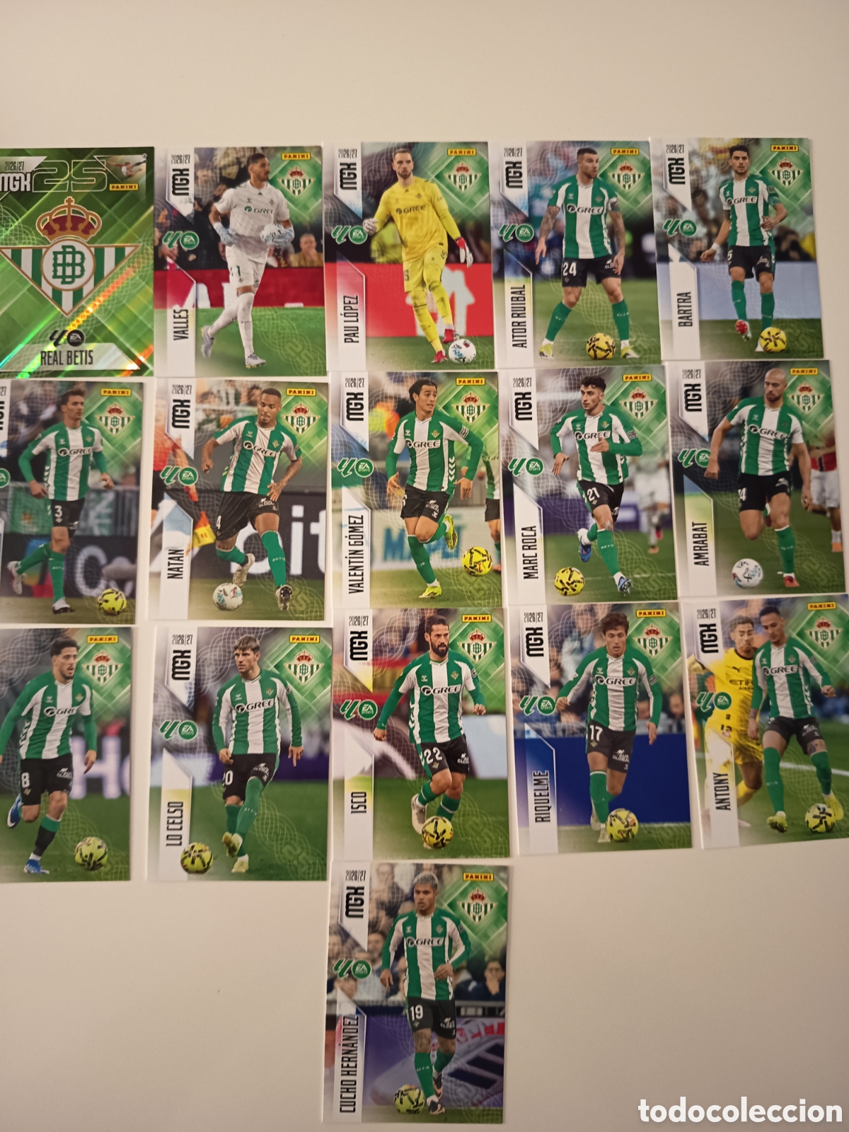 Cromos de f&uacute;tbol: Lote Real Betis megacracks 2026-2027