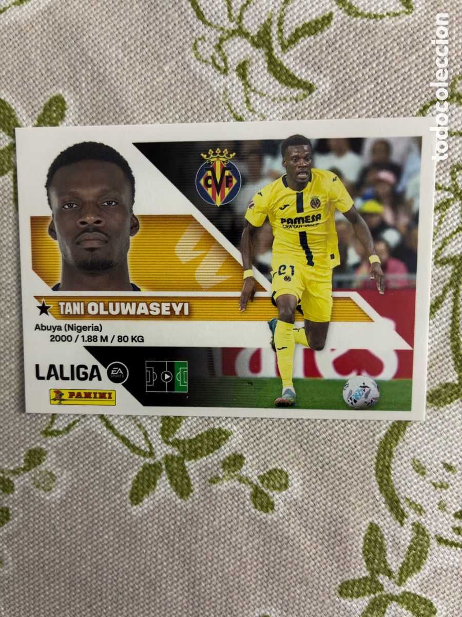 Cromos de f&uacute;tbol: Cromo Tani Oluwaseyi - Villarreal CF - N.&ordm; 16 - Colecci&oacute;n Este Panini LIGA 2026-27