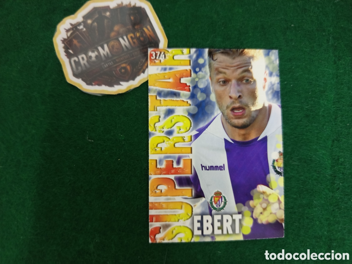 Cromos de f&uacute;tbol: ❇️ CROMO ⚽ CARD EBERT VALLADOLID 374 SUPERSTAR FICHAS LIGA QUIZ GAME 2014 13 14 2013 MUNDICROMO ❇️