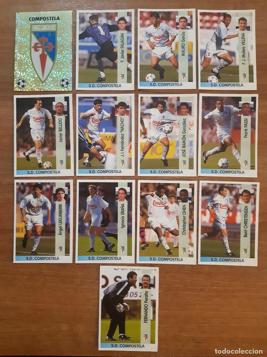 Cromos de f&uacute;tbol: LOTE 13 CROMOS DIFERENTES S.D. COMPOSTELA LIGA 96-97 PANINI. NUNCA PEGADOS, SIN PEGAR
