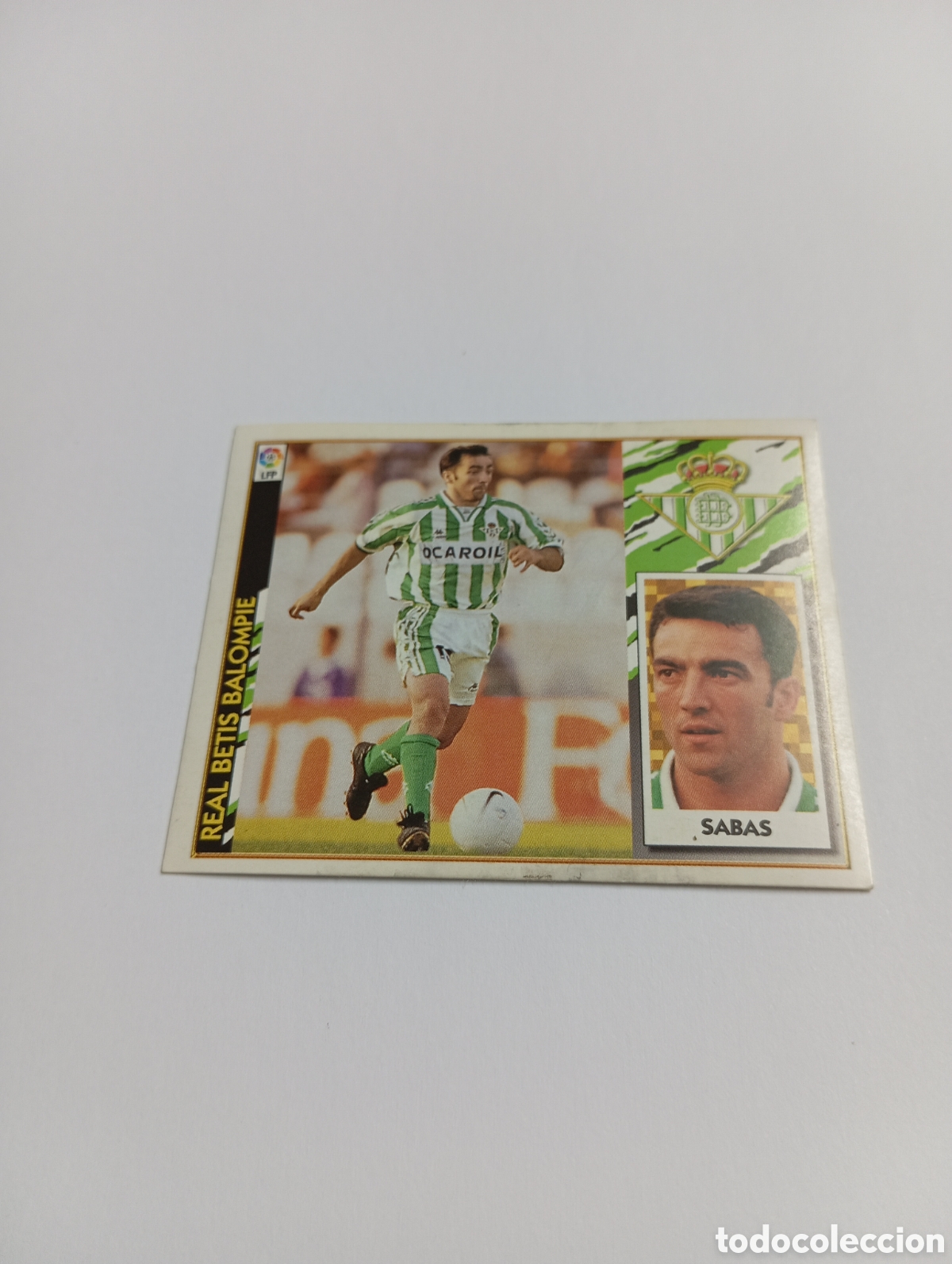 Cromos de f&uacute;tbol: SABAS BAJA Betis Liga Este 1997 1998 NUEVO SIN PEGAR 97 98