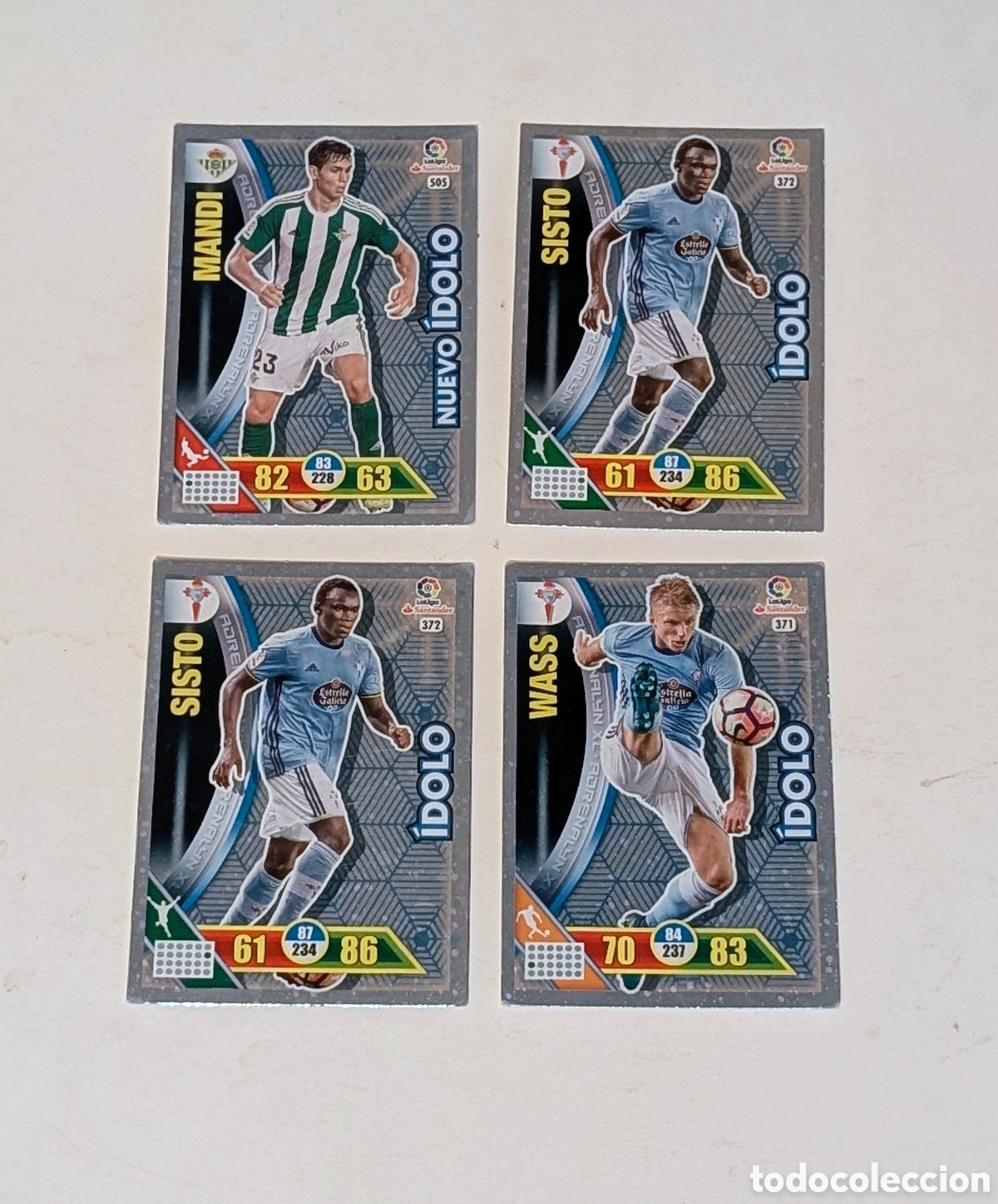 Cromos de f&uacute;tbol: Cromos F&uacute;tbol Adrenalyn XL 2016-2017. Panini. &Iacute;dolo