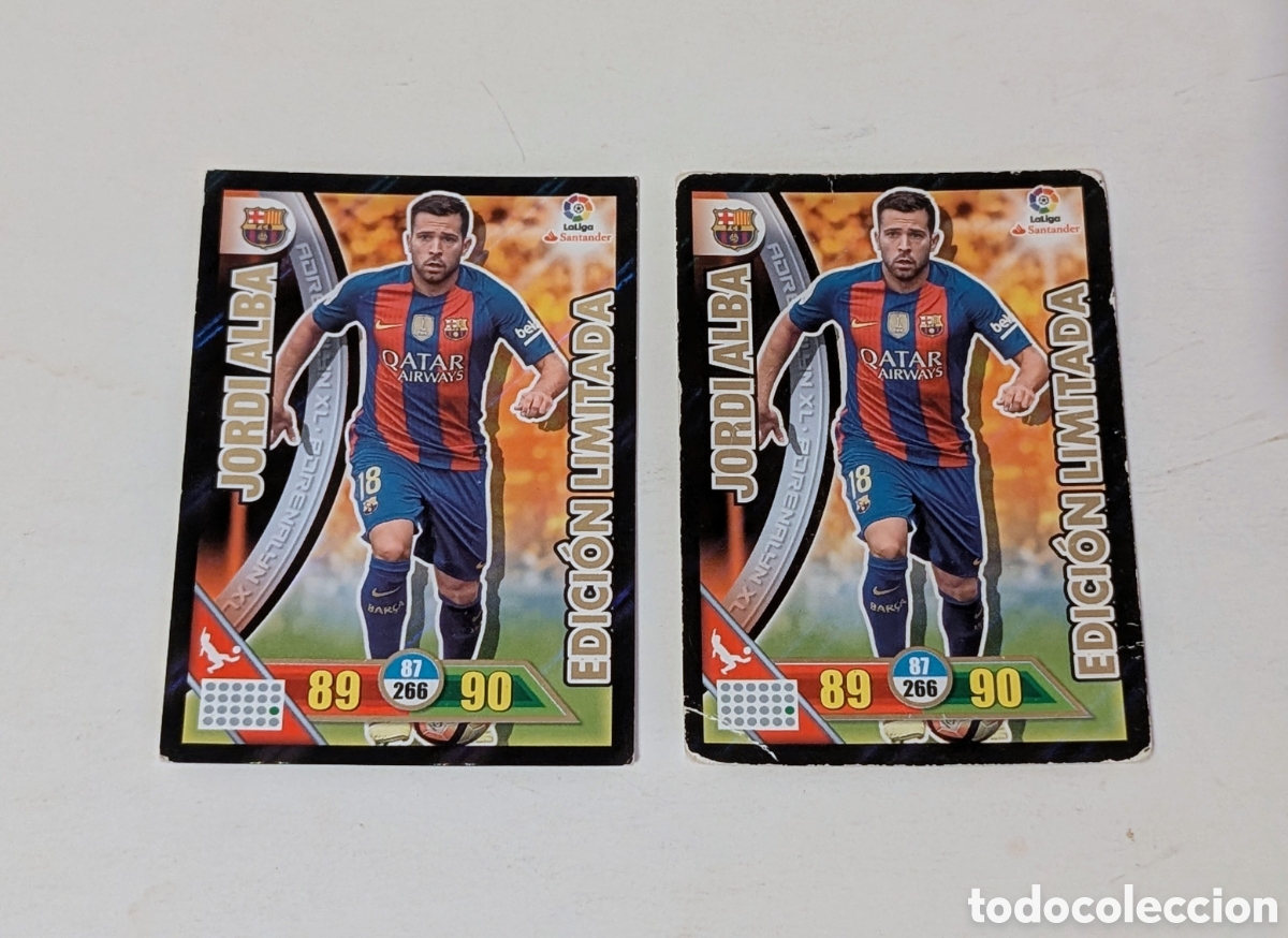 Cromos de Futebol: Cromos F&uacute;tbol Adrenalyn XL 2016-2017. Edici&oacute;n Limitada. JORDI ALBA. Panini
