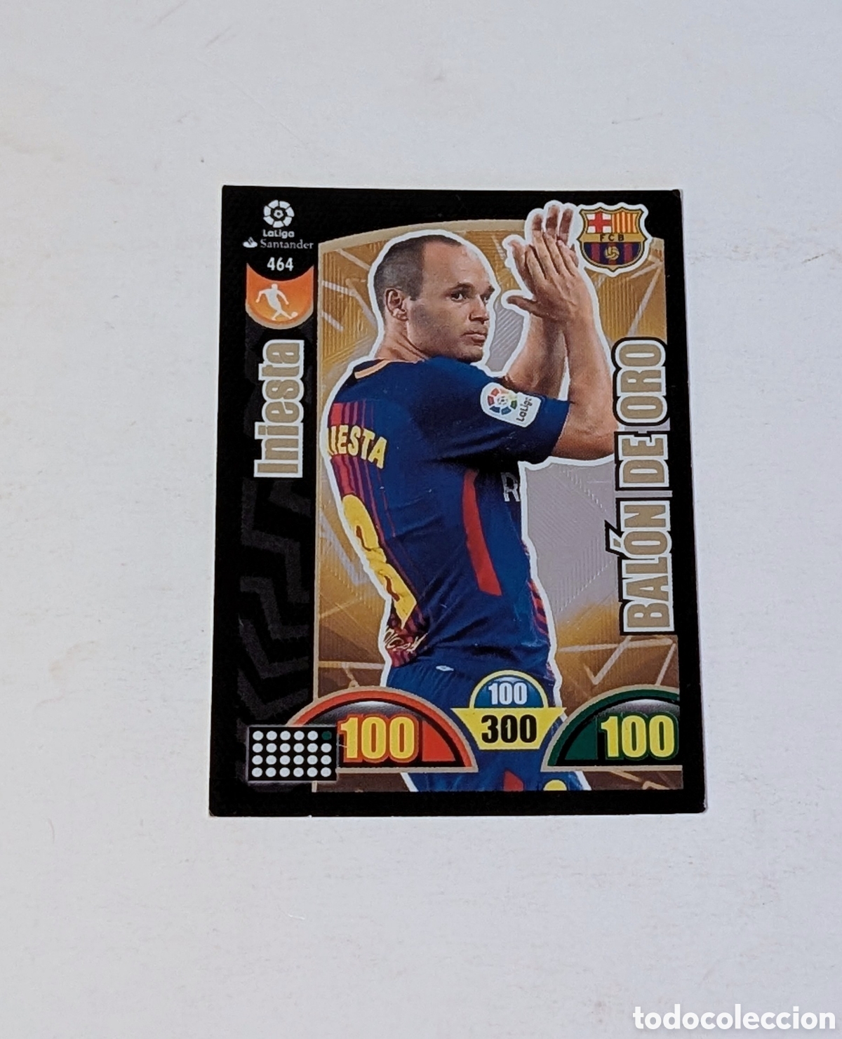Cromos de f&uacute;tbol: Cromo F&uacute;tbol Adrenalyn XL 2016-2017. Iniesta. F.C.B. Bal&oacute;n de Oro. N&deg;464. Panini