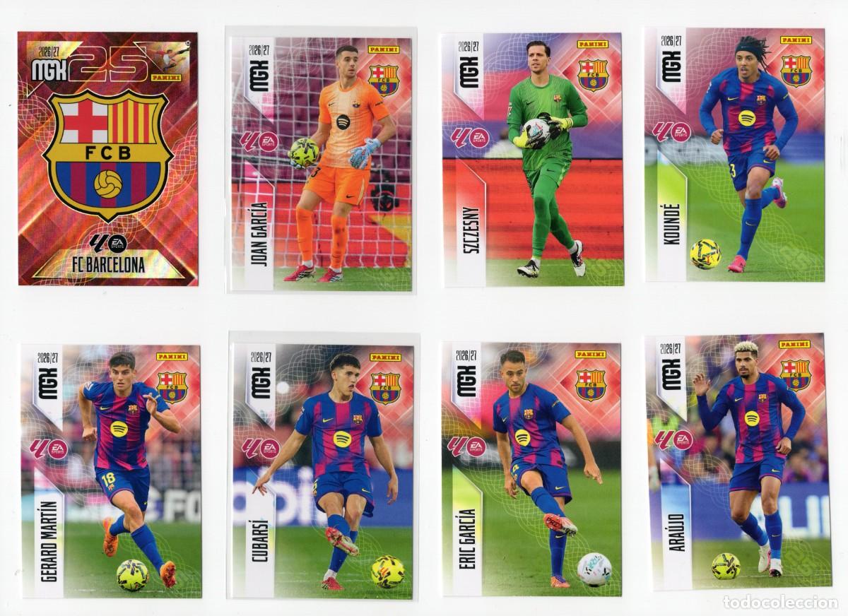 Cromos de f&uacute;tbol: PACK LOTE 18 BARCELONA EQUIPO COMPLETO BASE 1&ordm; EDICI&Oacute;N MEGACRACKS 26 27 LAMINE YAMAL PEDRI