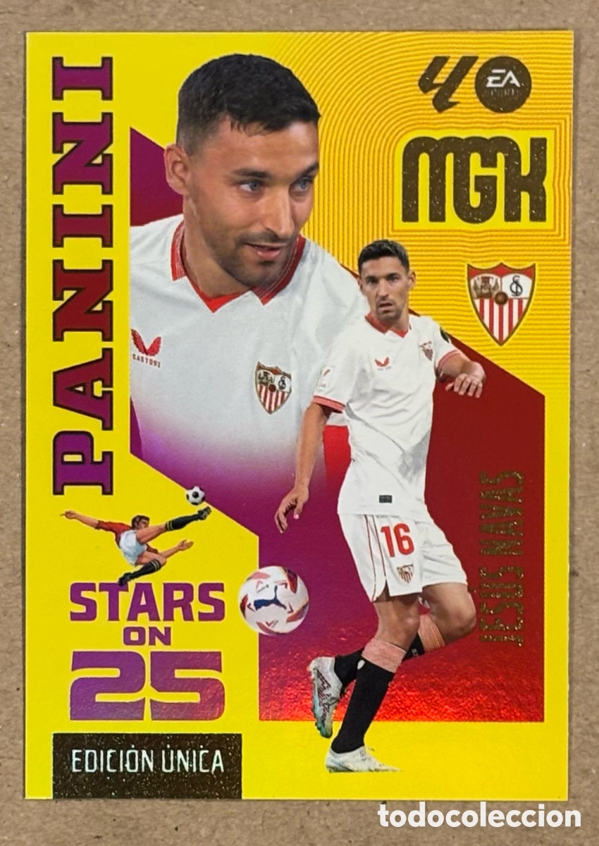 Cromos de f&uacute;tbol: JES&Uacute;S NAVAS (SEVILLA FC). CARTA STARS ON 25 EDICI&Oacute;N &Uacute;NICA PANINI MEGACRACKS MGK 2026/27. #437.