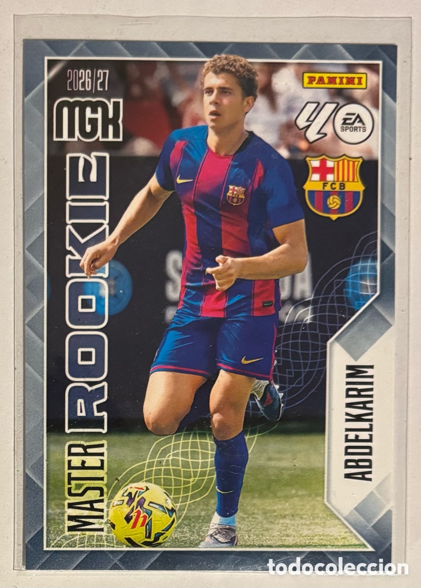 Cromos de f&uacute;tbol: ABDELKARIM (FC BARCELONA). CARTA MASTER ROOKIE MEGACRACKS MGK 2026/27. #406.