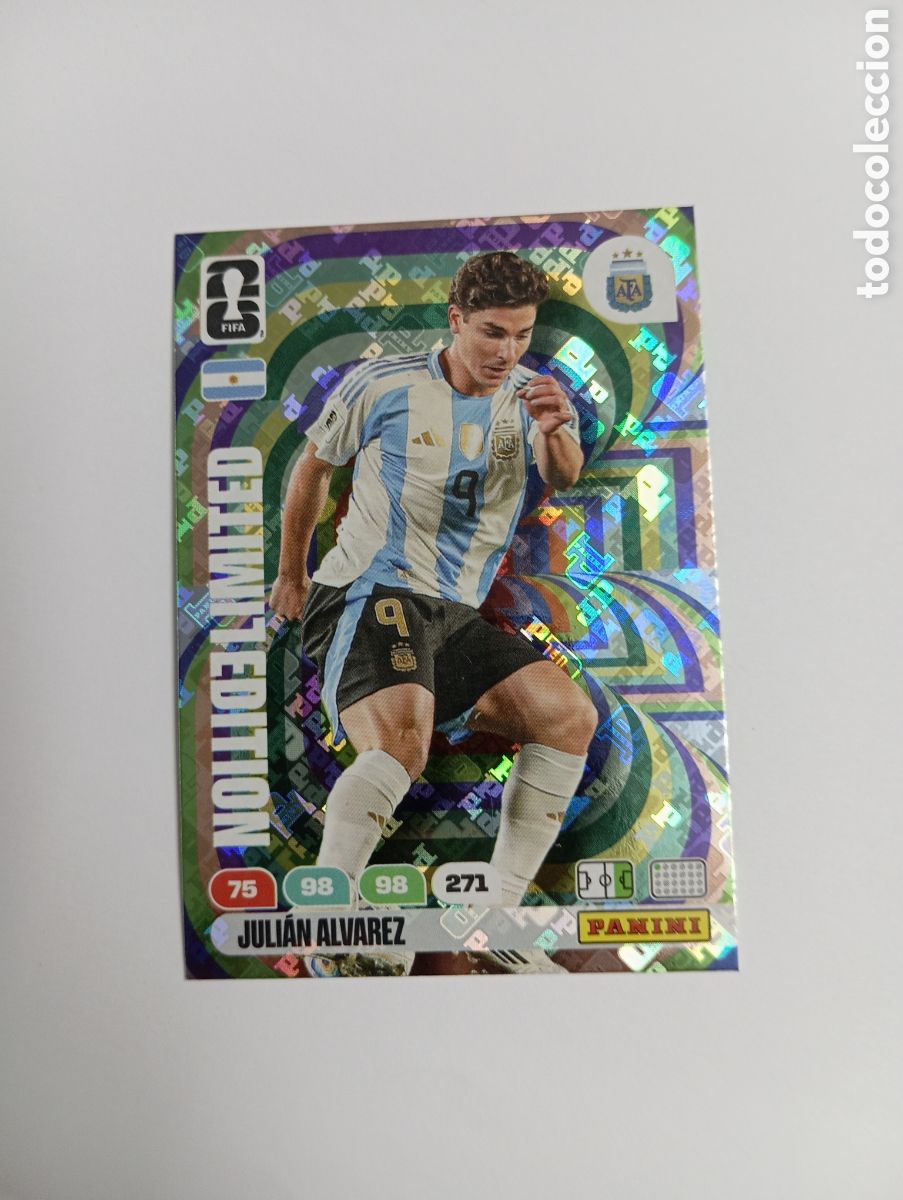 Cromos de f&uacute;tbol: JULI&Aacute;N &Aacute;LVAREZ EDICION LIMITADA ADRENALYN XL MUNDIAL FIFA WORLD CUP 2026 PANINI