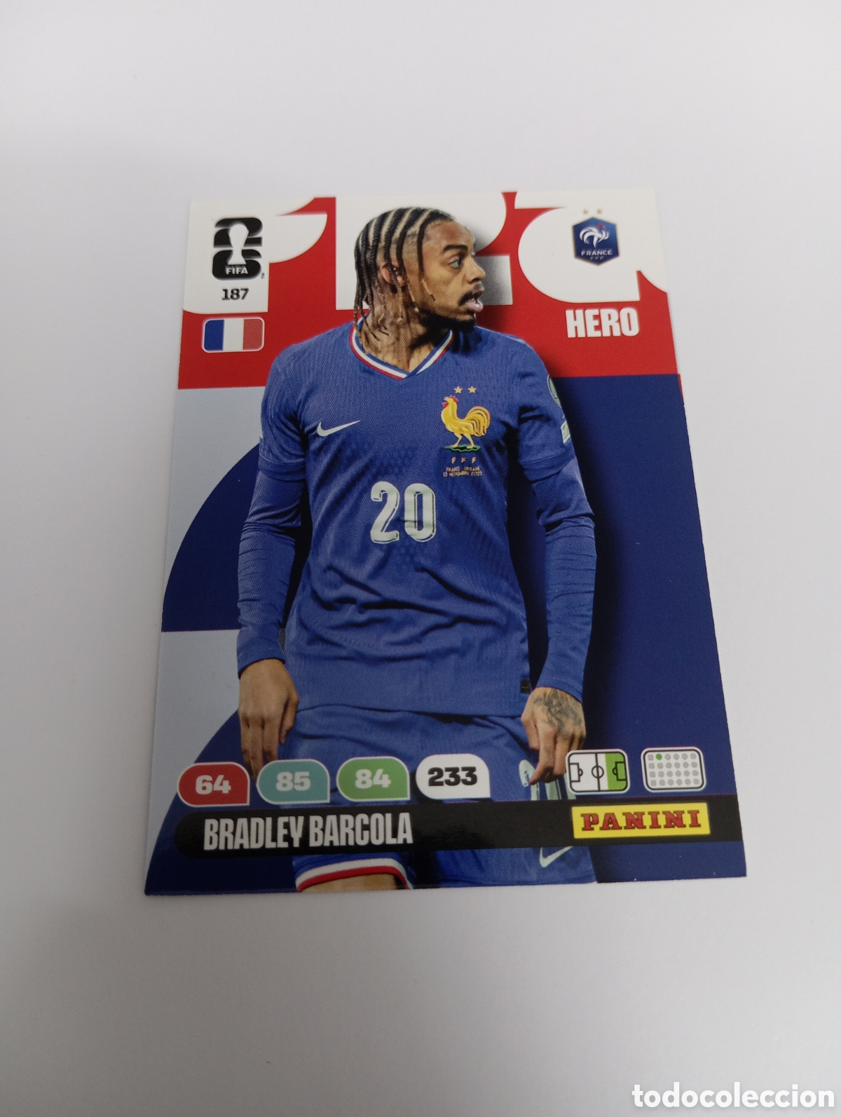 Cromos de f&uacute;tbol: BRADLEY BARCOLA 187 ADRENALYN XL MUNDIAL 2026