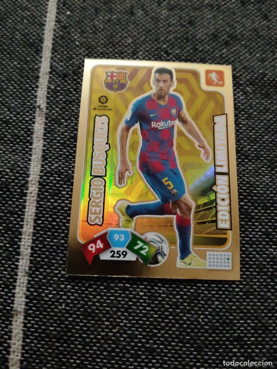 Cromos de f&uacute;tbol: Sergio Busquets edici&oacute;n limitada FC Barcelona Adrenalyn 2019-20