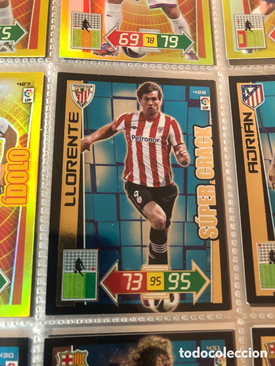 Cromos de f&uacute;tbol: Adrenalyn 2012 2013 s&uacute;per crack ll&oacute;rente 428 ath Bilbao