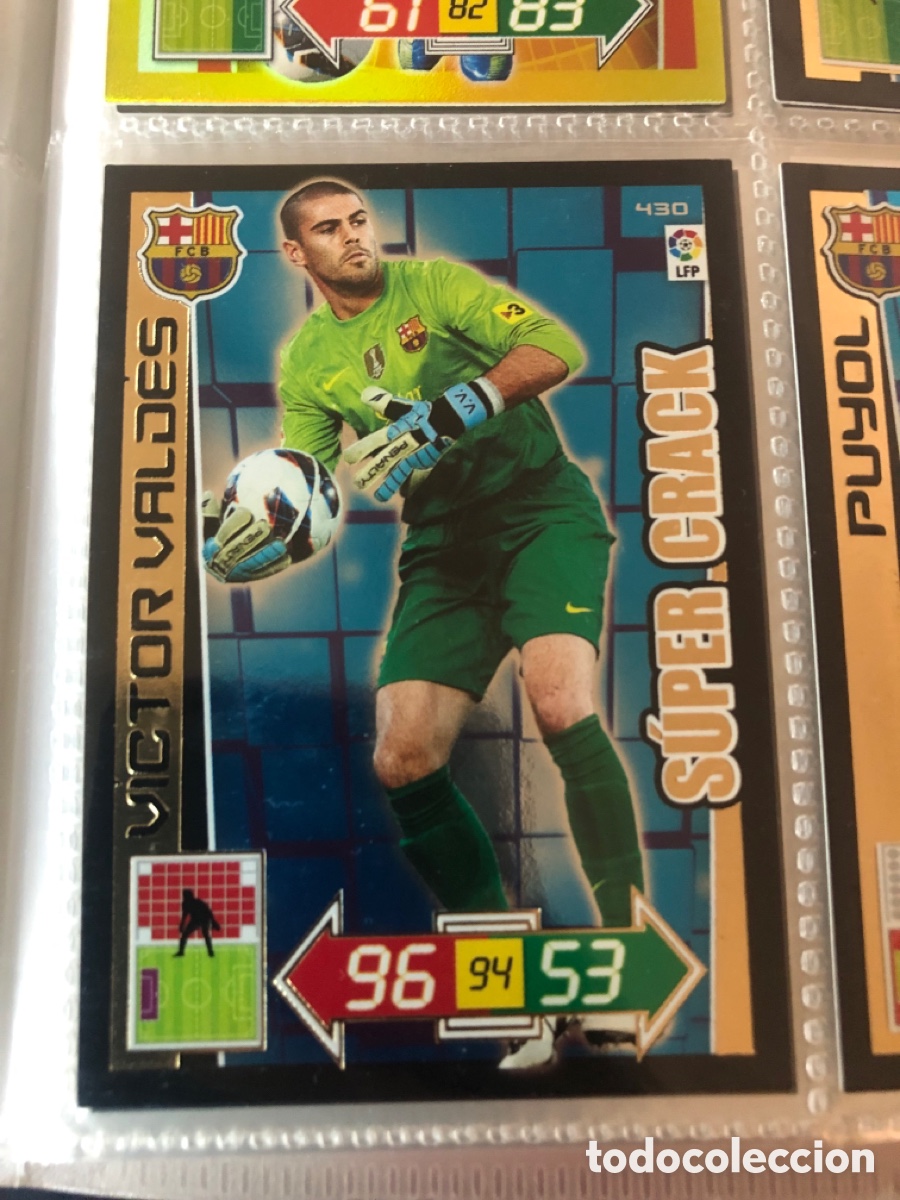Cromos de f&uacute;tbol: Adrenalyn 2012 2013 s&uacute;per crack V&iacute;ctor Vald&eacute;s 430 Barcelona