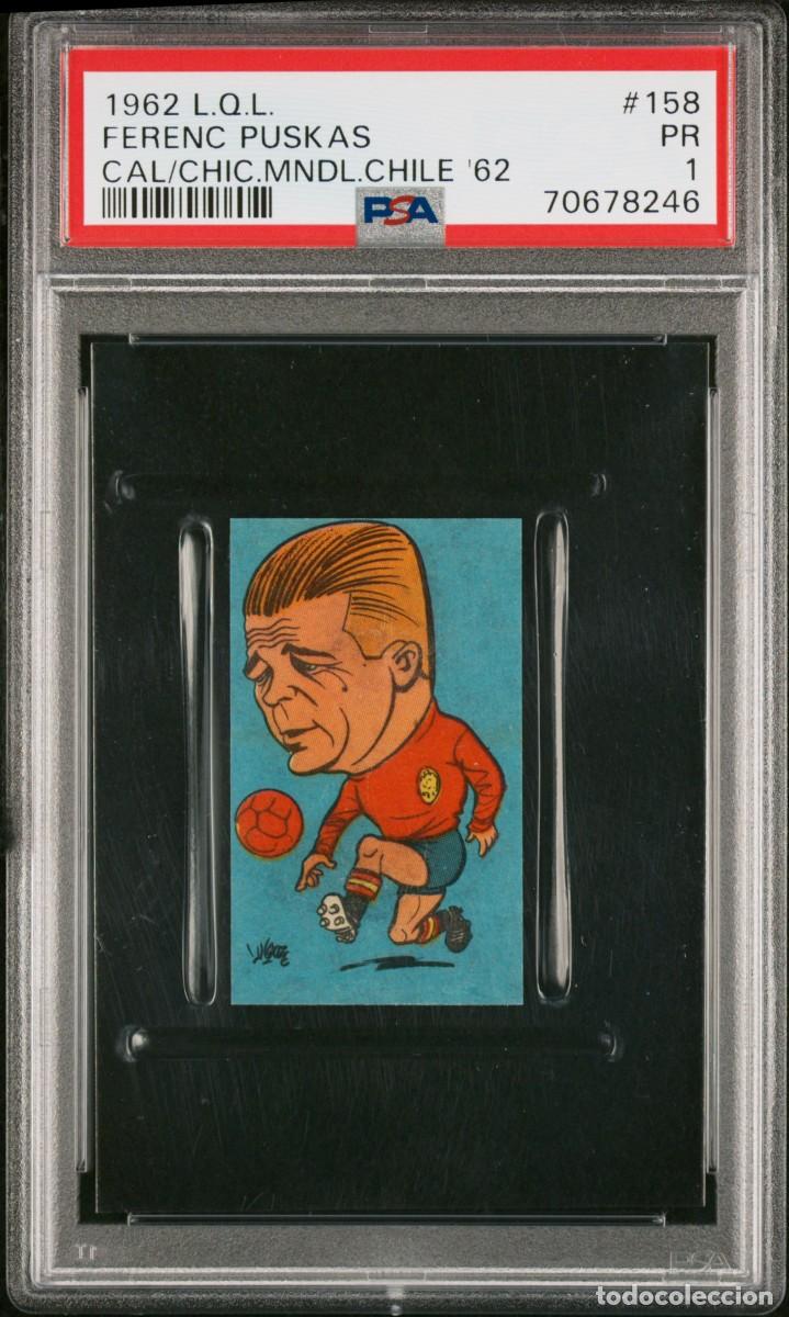Cromos de f&uacute;tbol: Ferenc Puskas #158 Calugas y Chicles Mundial Chile 1962 Psa 1