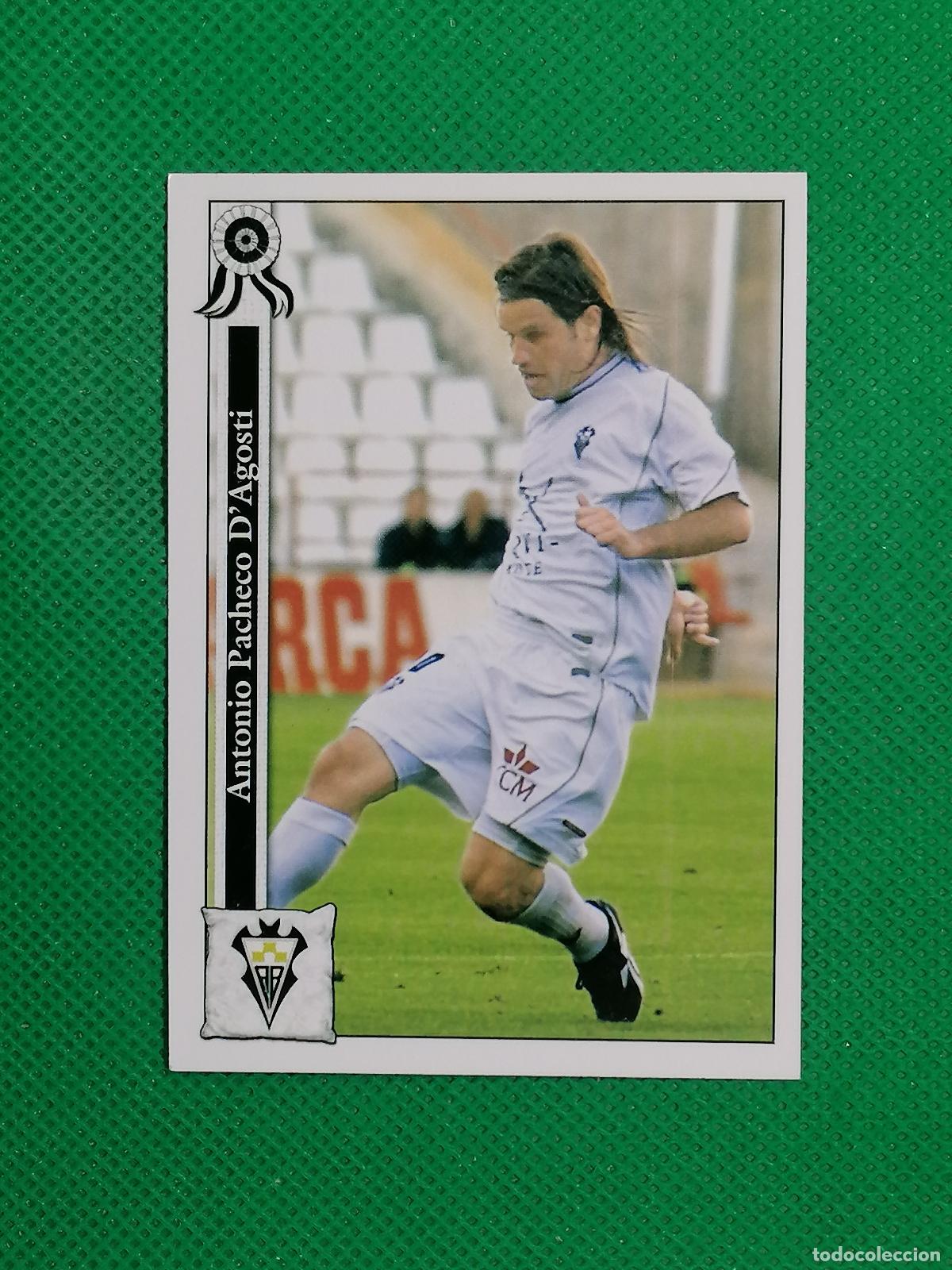 Cromos de f&uacute;tbol: 720 PACHECO ALBACETE ⚽ MUNDICROMO LAS FICHAS DE LA LIGA 05 06 2005 2006 ⚽