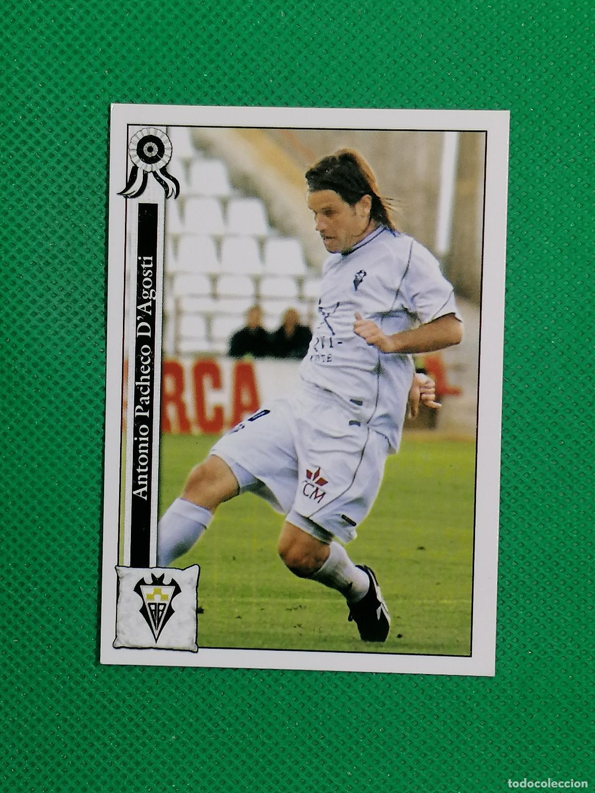 Cromos de f&uacute;tbol: 720 PACHECO ALBACETE ⚽ MUNDICROMO LAS FICHAS DE LA LIGA 05 06 2005 2006 ⚽