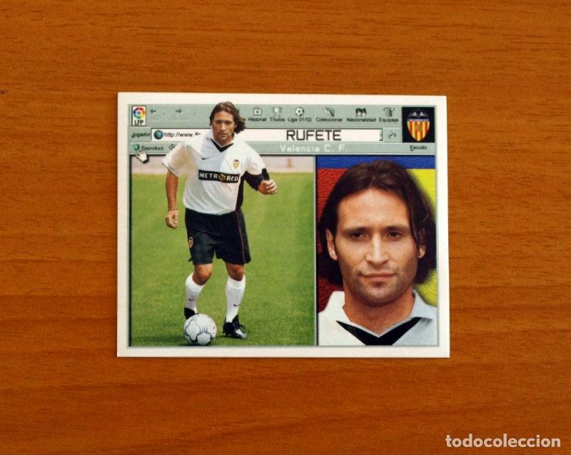 Cromos de f&uacute;tbol: Valencia - Rufete - Fichaje 9 - Ediciones Este Liga 2001-2002, 01-02 - Nunca pegado