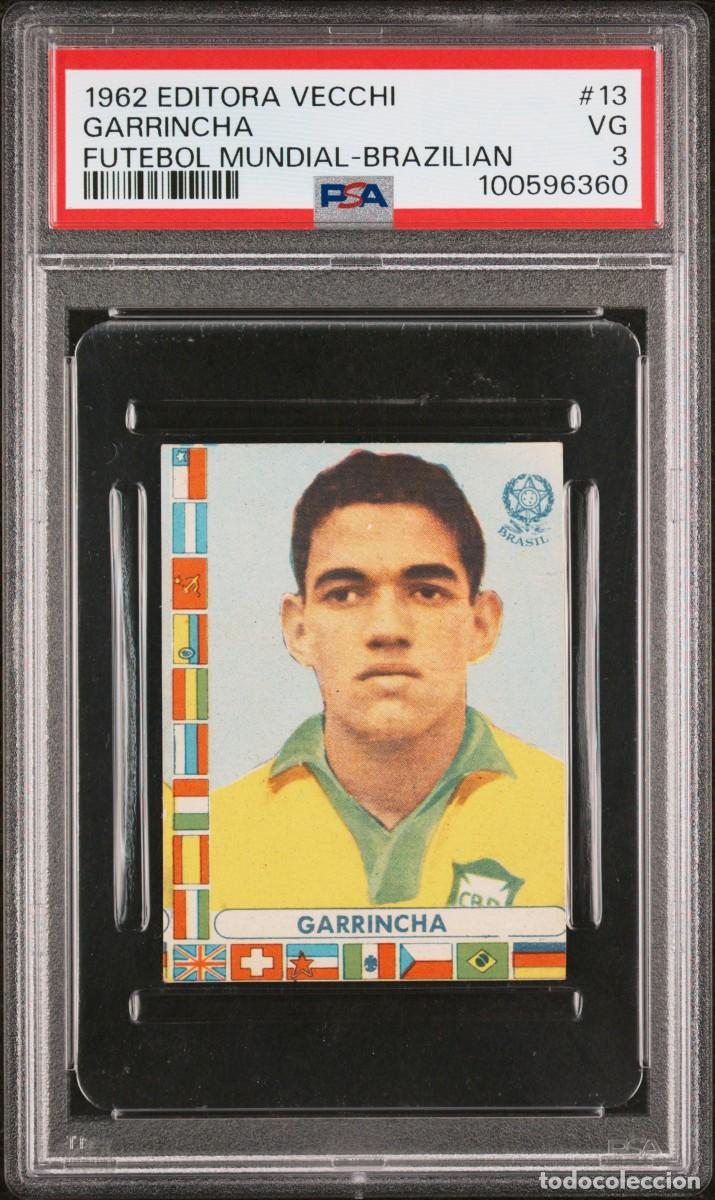 Figurine di Calcio: Garrincha #13 Editora Vecchi Futebol Mundial Brazilian 1962 PSA 3