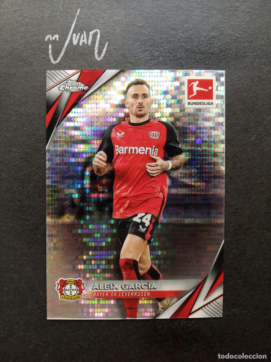 Cromos de f&uacute;tbol: N&ordm; 64 PARALELA PULSAR ALEIX GARCIA BAYER LEVERKUSEN ⚽ TOPPS &reg; CHROME BUNDESLIGA 2024 2025 24 25