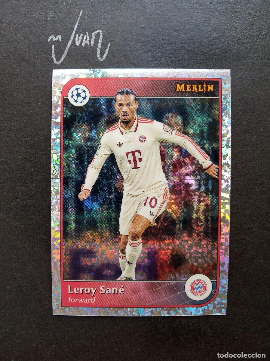 Cromos de f&uacute;tbol: N&ordm; 13 MINI DIAMOND LEROY SANE BAYER MUNICH ⚽ TOPPS &reg; CHROME MERLIN UCC UEFA 2024 2025 24 25 NUEVO