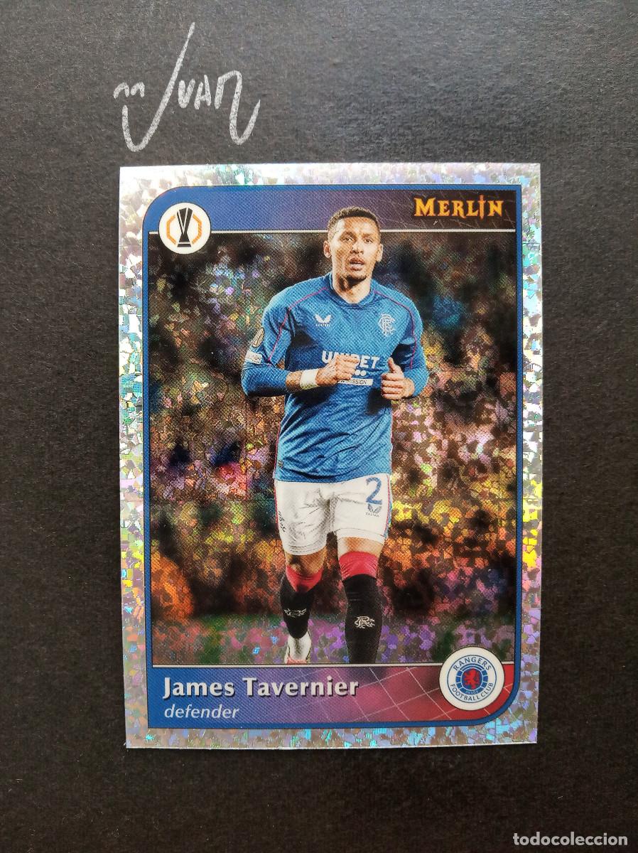 Cromos de f&uacute;tbol: N&ordm; 101 MINI DIAMOND JAMES TAVERNIER RANGERS ⚽ TOPPS &reg; CHROME MERLIN UCC UEFA 2024 2025 24 25 NUEVO