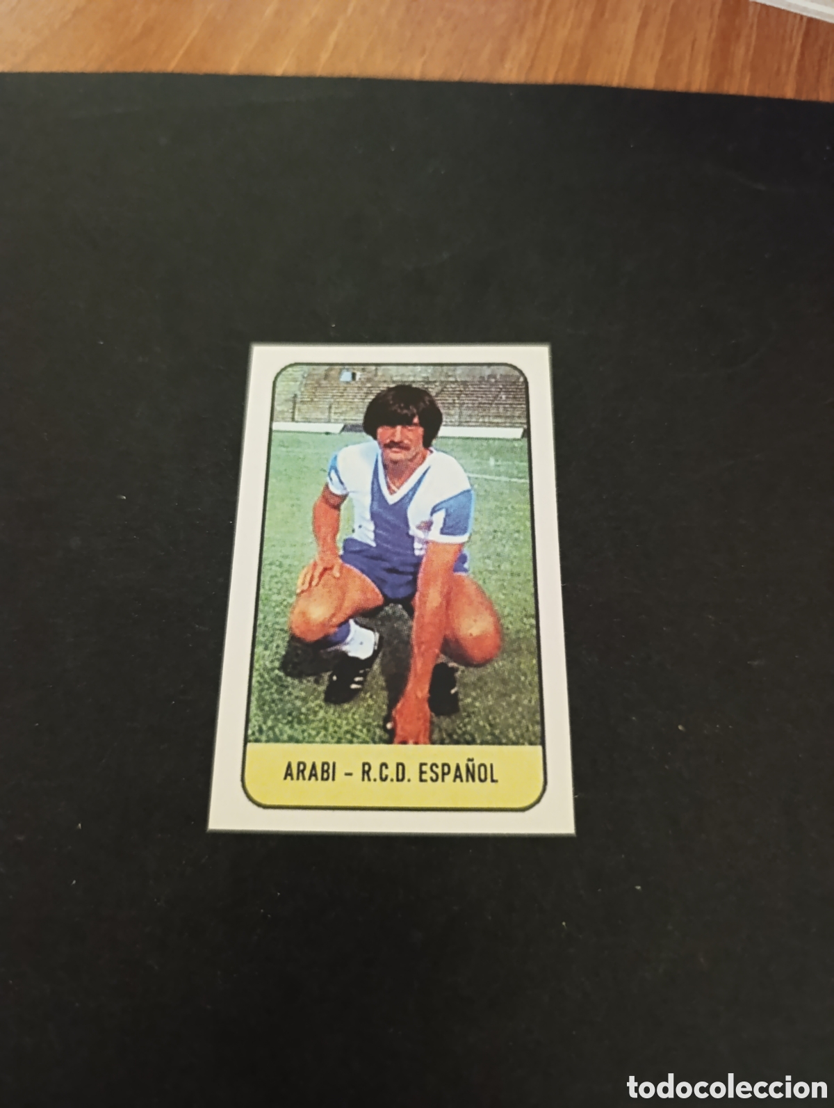 Cromos de f&uacute;tbol: Cromo Arabi RCD Espa&ntilde;ol Liga Este 78 79, ampliaci&oacute;n de la colecci&oacute;n.