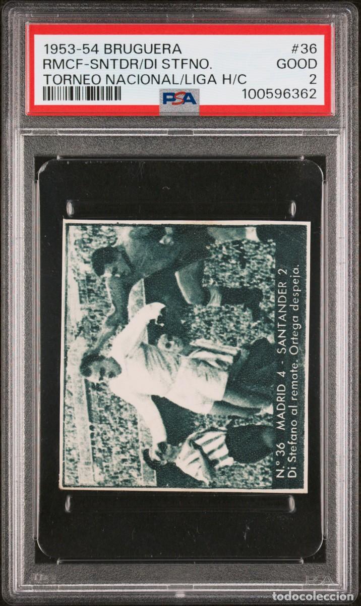 Cromos de f&uacute;tbol: Rookie Alfredo Di Estefano #36 Bruguera Torneo Nacional Liga 1953 54 Psa 2