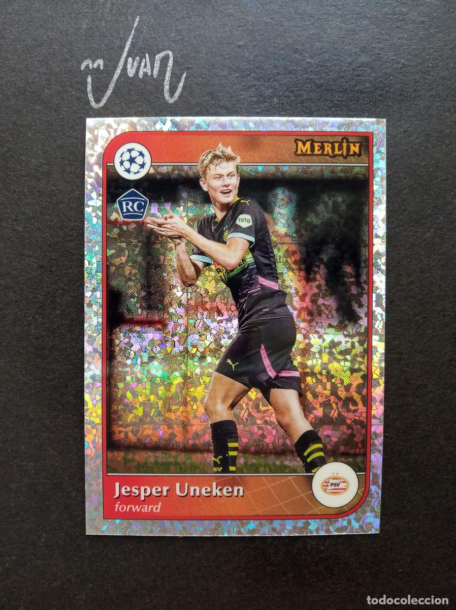 Figurine di Calcio: N&ordm; 63 MINI DIAMOND ROOKIE UNEKEN PSV EINDHOVEN ⚽ TOPPS &reg; CHROME MERLIN UCC UEFA 2024 2025 24 25