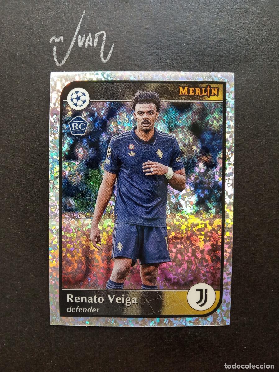 Figurine di Calcio: 170 MINI DIAMOND ROOKIE RENATO VEIGA JUVENTUS VILLARREAL⚽ TOPPS &reg; CHROME MERLIN UEFA 2024 2025 24 25