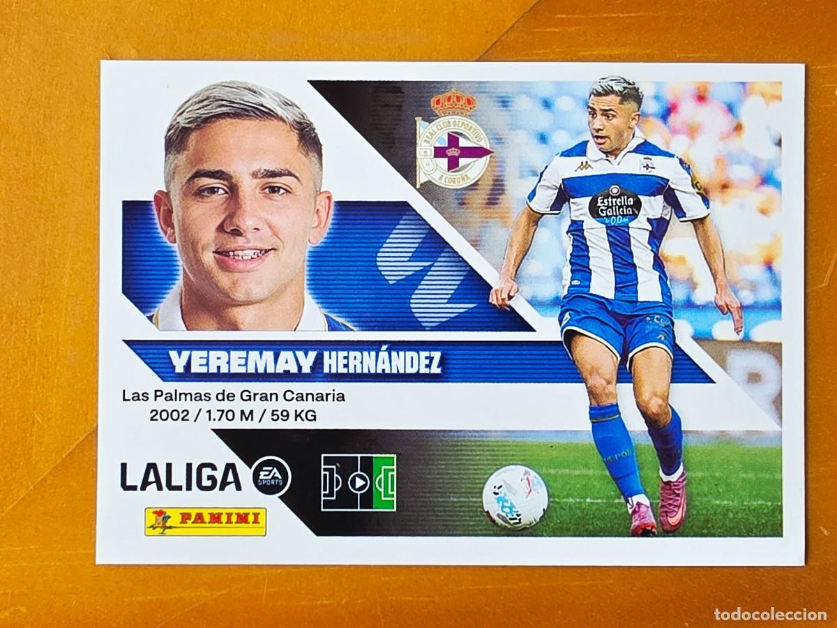 Cromos de f&uacute;tbol: 18 Yeremay Hern&aacute;ndez, Deportivo de a Coru&ntilde;a, Panini Ediciones Liga Este 2026 2027 26 27 sin pegar