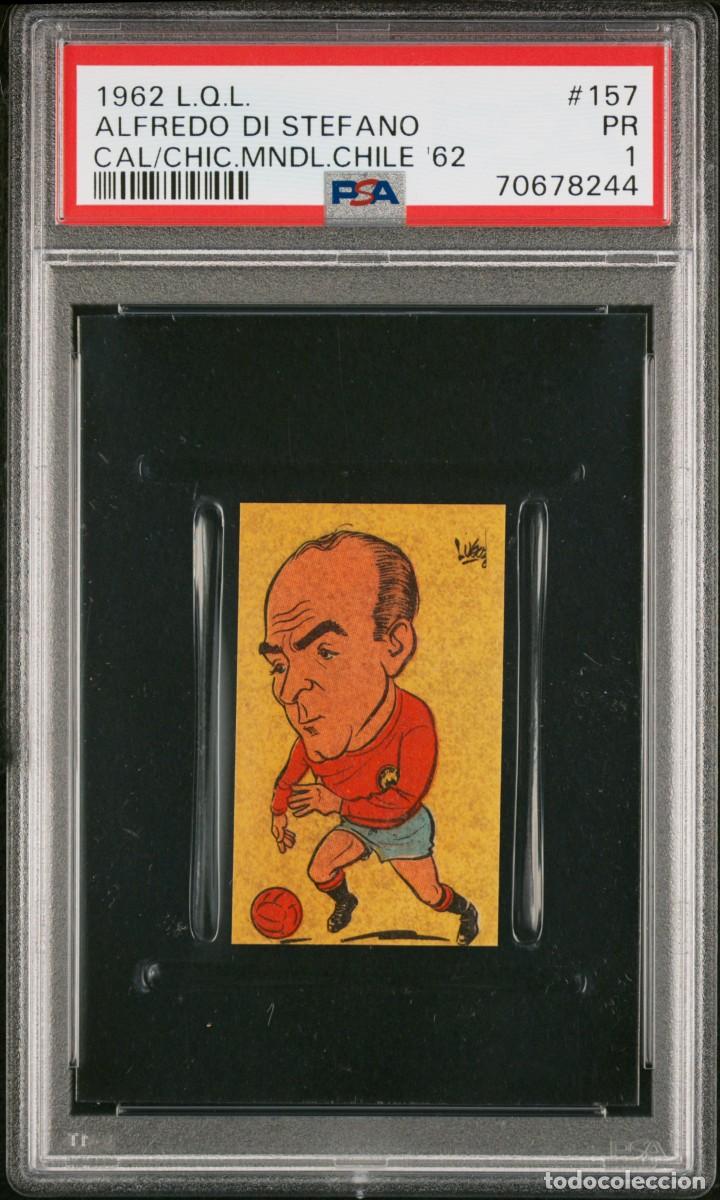 Cromos de f&uacute;tbol: Alfredo Di Stefano #157 Calugas y Chicles Mundial Chile 1962 Psa 1
